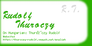 rudolf thuroczy business card